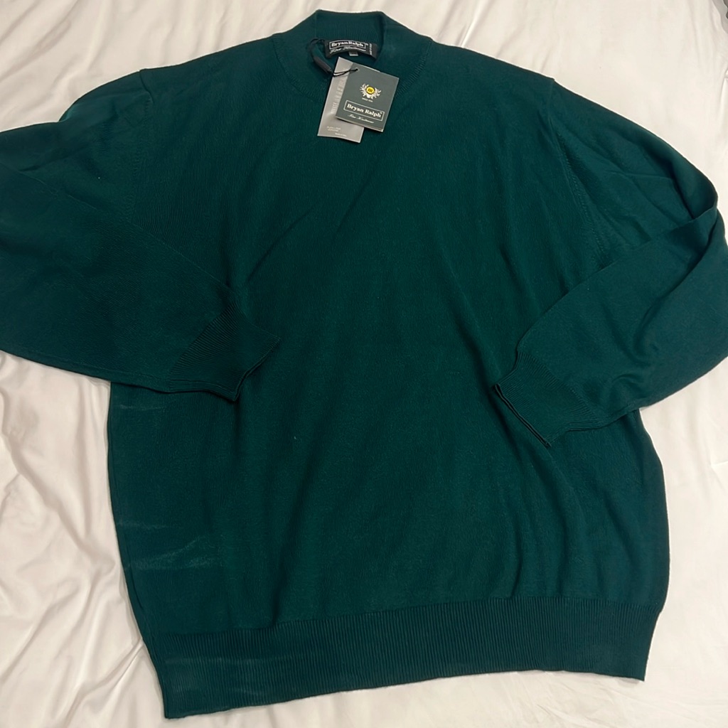 Brian Ralph Mens Green Sweater Size Xxl
